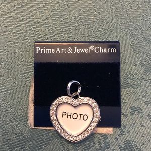 Sterling silver photo frame charm
